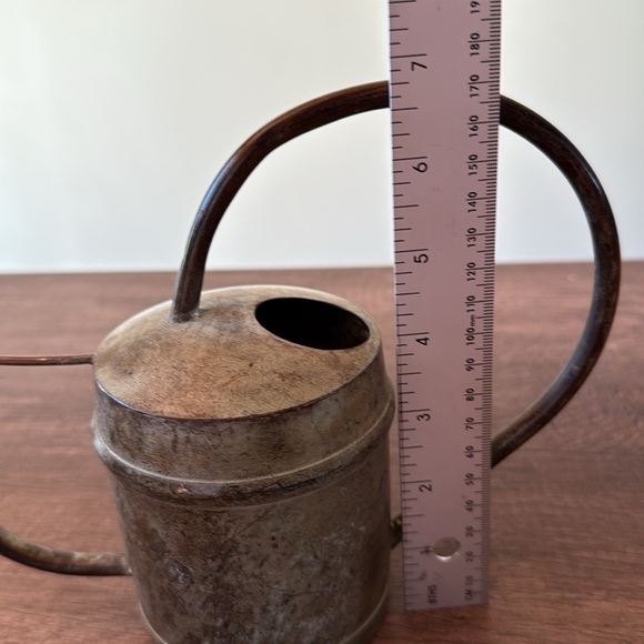 Vintage Metal Rustic Patina Watering Can - Picture 8 of 9